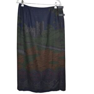 Lauren Ralph Lauren Oxfordshire Castle Country Equestrian Wrap Skirt Size 14